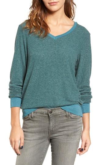 Women's Wildfox V-neck Pullover, Size - Blue
