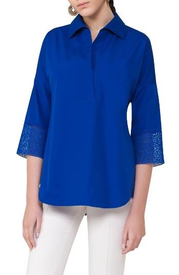 Women's Akris Punto Lace Cuff Blouse