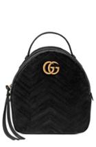 Gucci Gg Marmont 2.0 Matelasse Quilted Velvet Backpack -