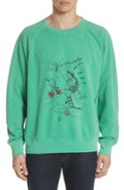Men's Burberry Harnett Graphic Sweatshirt - Green