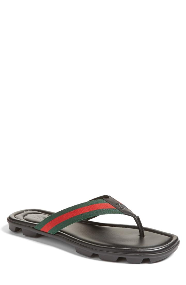Men's Gucci Titan Flip Flop Us / 12uk - Black