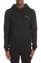 Men's Off-white Slim Fit Logo Hoodie - Black