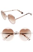 Women's Kate Spade New York Rosaria 53mm Heart Cutout Lens Sunglasses - Pink/ Havana