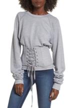 Women's Afrm Mason Corset Sweatshirt - Grey