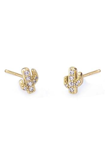 Women's Kris Nations Pave Cactus Stud Earrings