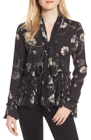 Women's Chelsea28 Tie Neck Ruffle Top - Ivory
