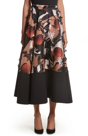Women's Roksanda Sharpin Silk Blend Jacquard Skirt Us / 10 Uk - Black