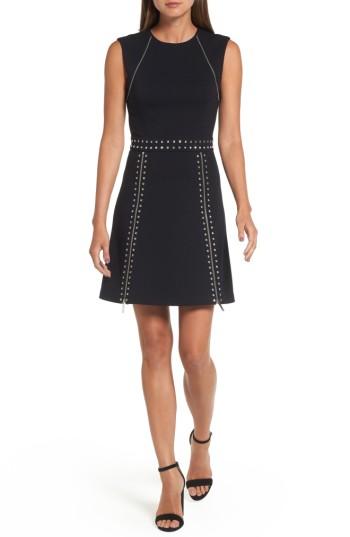 Women's Michael Michael Kors Pyramid Stud Zipper Detail Dress