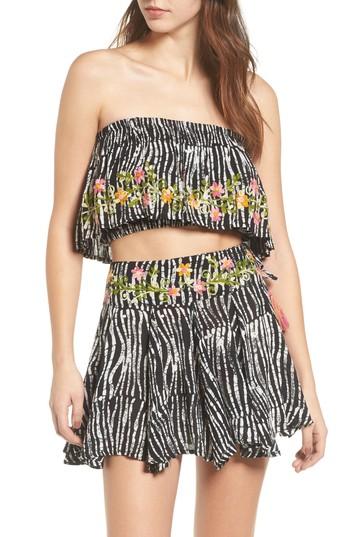 Women's Raga Before Dawn Strapless Crop Top - Black