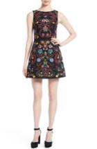 Women's Alice + Olivia Lindsey Embroidered A-line Dress