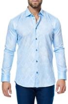 Men's Maceoo Luxor Jacquard Sport Shirt (s) - Blue