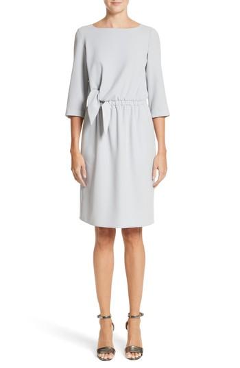 Women's Emporio Armani Cady Tie Waist Dress Us / 46 It - Blue