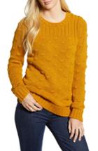 Women's Vince Camto Popcorn Stitch Cotton Sweater - Yellow