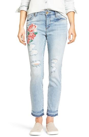 Women's Kut From The Kloth Embroidered Straight Leg Jeans