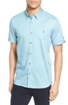 Men's Ted Baker London Lorenze Extra Slim Fit Mini Print Sport Shirt (m) - Green