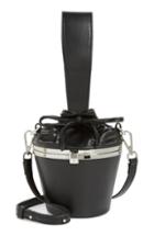 Topshop Aly Faux Leather Bucket Bag - Black