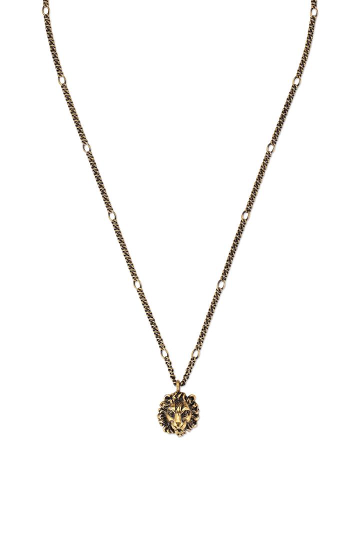 Women's Gucci Lion Head Pendant Necklace
