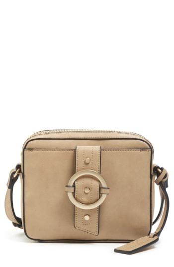 Sole Society Faux Leather Camera Crossbody Bag - Beige