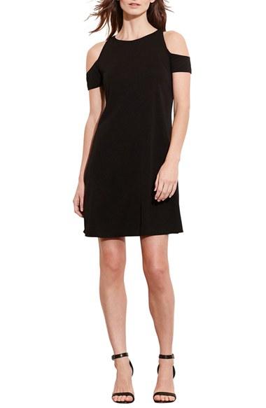 Women's Lauren Ralph Lauren Cold Shoulder Jersey A-line Dress