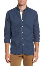 Men's Billy Reid Standard Fit Irvine Sport Shirt, Size - Blue