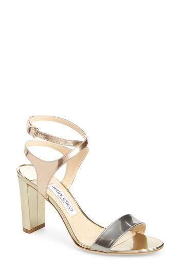 Women's Jimmy Choo Marine Sandal Us / 34eu - Metallic