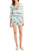 Women's Michael Stars Tie-dye Romper - Blue/green