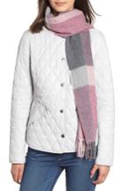 Women's Barbour Hamble Check Scarf, Size - Red