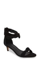 Women's Rebecca Minkoff Kaley Knotted Kitten Heel Sandal M - Black