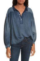 Women's La Vie Rebecca Taylor Tissue Denim Top - Blue