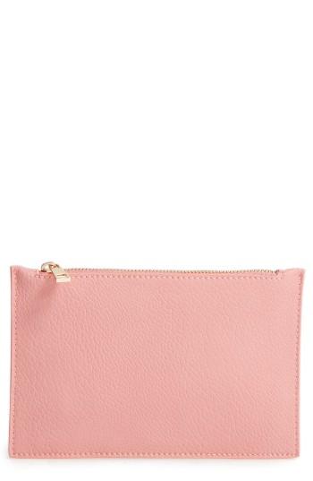 Bp. Faux Leather Zip Pouch - Red