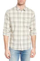 Men's Jeremiah Henri Regular Fit Plaid Cotton & Linen Sport Shirt - Beige
