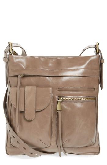 Hobo Crusade Leather Crossbody Bag - Grey