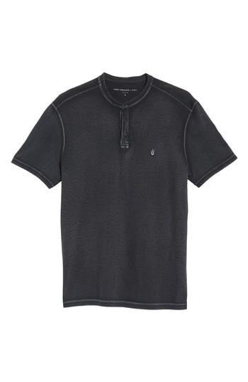 Men's John Varvatos Collection Regular Fit Cotton Henley - Grey