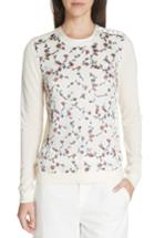 Women's Tory Burch Marcella Floral Merino Wool Sweater - Ivory