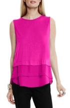 Women's Vince Camuto Tiered Mixed Media Top
