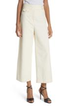 Women's Veronica Beard Caymen Cotton Gaucho Pants - Beige