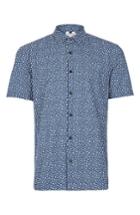 Men's Topman Jigsaw Print Shirt - Blue