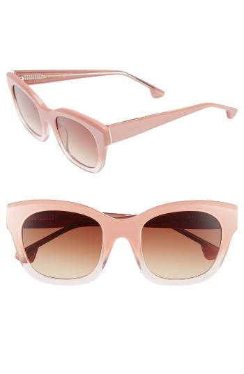 Women's Alice + Olivia Victoria 50mm Cat Eye Sunglasses - Blush Fade
