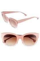 Women's Alice + Olivia Victoria 50mm Cat Eye Sunglasses - Blush Fade