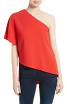 Women's Alice + Olivia Mellie One-shoulder Drape Top