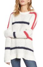 Women's Cupcakes And Cashmere Madden Stripe Sweater, Size - White