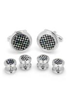 Men's Cufflinks, Inc. Onyx & Mother Of Pearl Shirt Studs & Cuff Links