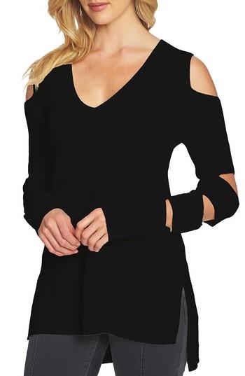 Women's 1.state Cutout Sweater - Black