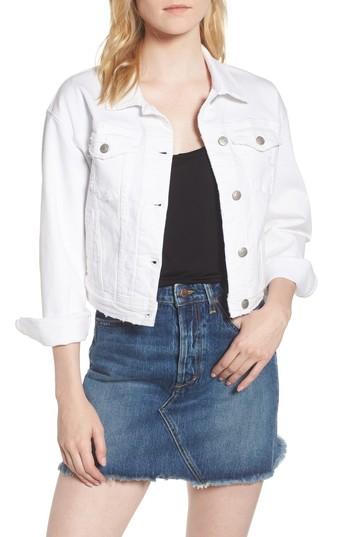 Women's Joe's Dolman Crop Denim Jacket - White