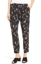 Women's Halogen Print Pull-on Pants - Black