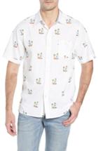 Men's Tommy Bahama Hula Oasis Fit Sport Shirt, Size Small - White