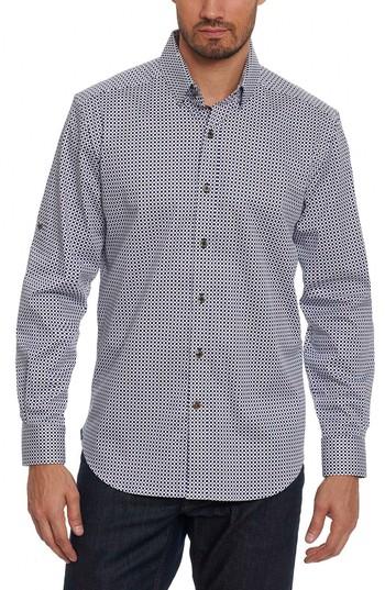 Men's Robert Graham Tailored Fit Print Sport Shirt