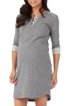 Women's Rosie Pope 'reese' Henley Maternity Dress - Grey