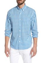 Men's Bonobos Summerweight Slim Fit Check Sport Shirt, Size R - Blue