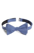Men's Ted Baker London Geometric Cotton Bow Tie, Size - Blue